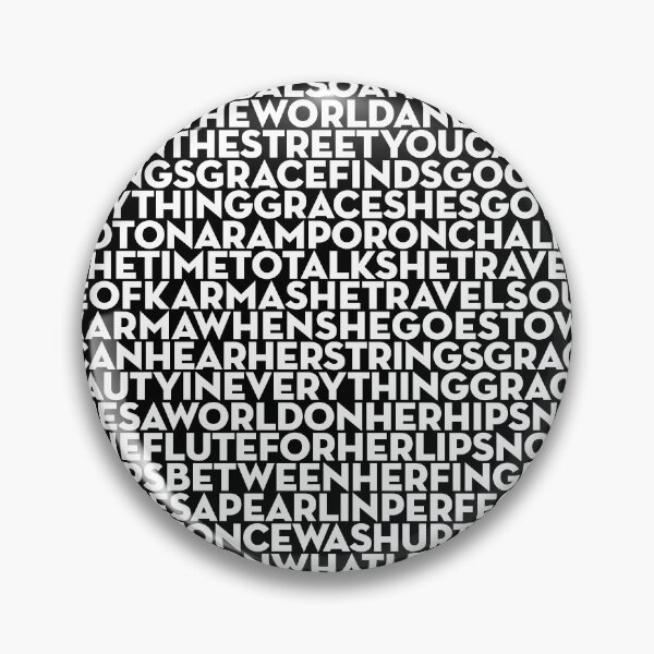 Item preview, Grace - U2 (lyrics) v.12 designed and sold by x1brett.