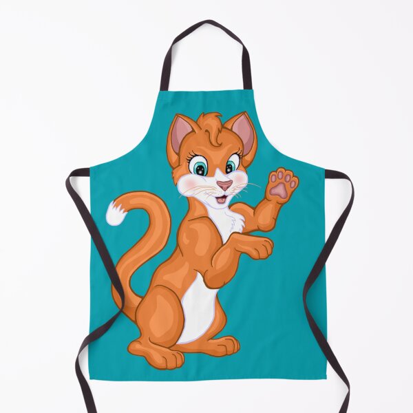 Item preview, Cute Waving Bright Orange Ginger Kitten designed and sold by Deborah Camp.
