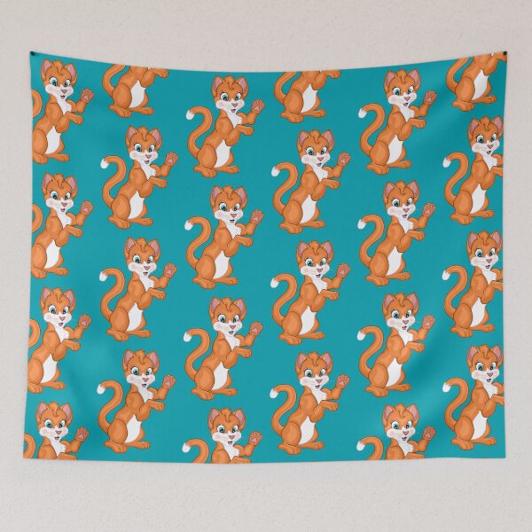 Item preview, Cute Waving Bright Orange Ginger Kitten  designed and sold by Deborah Camp.