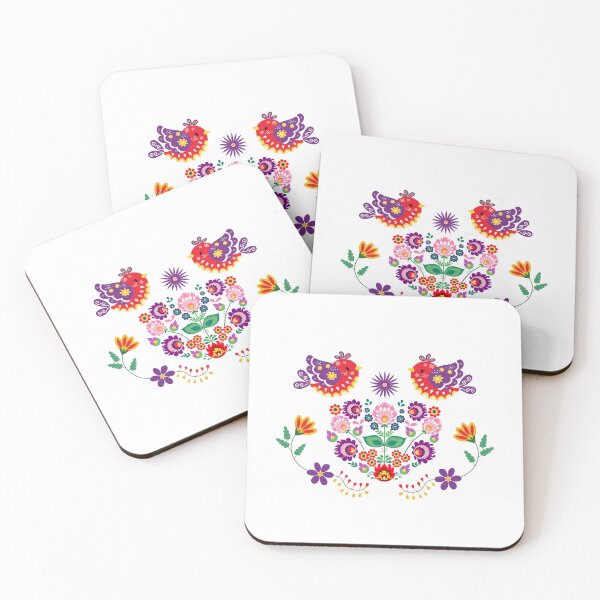 Item preview, Kalocsai folk art flowers and birds Colorful designed and sold by Kormix.