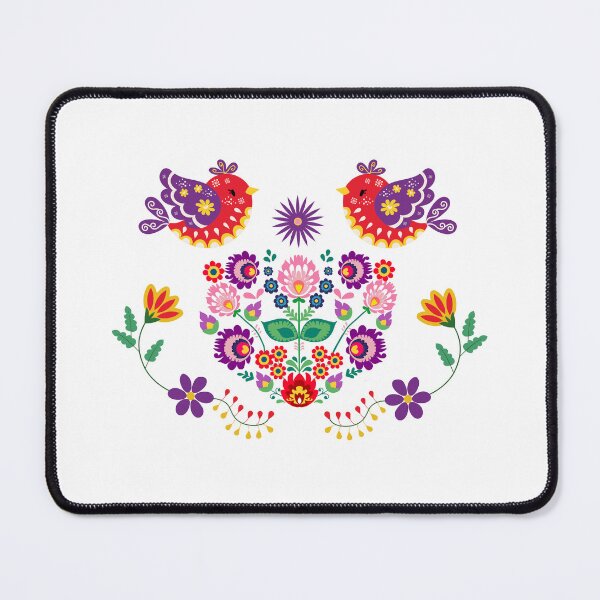 Item preview, Kalocsai folk art flowers and birds Colorful designed and sold by Kormix.