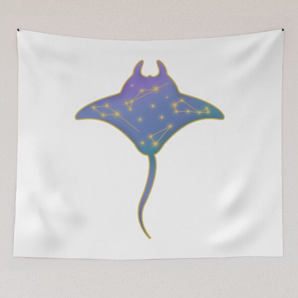Item preview, Manta Ray Star Constellation Watercolor designed and sold by Saltycurrent1.