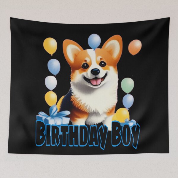 Item preview, Birthday boy corgi  designed and sold by Roxburylane.