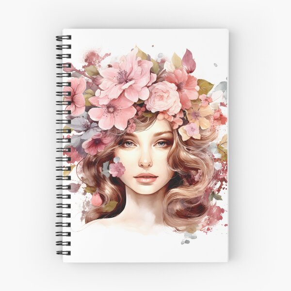 Item preview, Nature spring women with leaves and flowers designed and sold by naatala.
