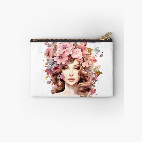 Item preview, Nature spring women with leaves and flowers designed and sold by naatala.