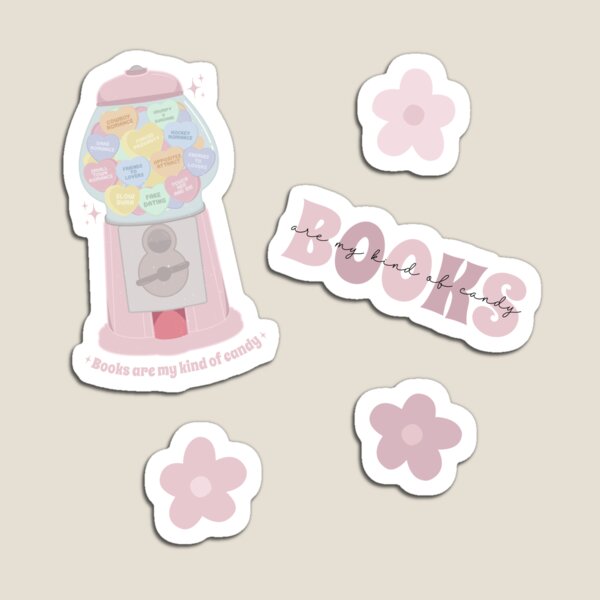 Books Are My Kind Of Candy / Bookish Pastel Green Bubblegum For Kindle  Girlie Book Readers Tbr Sticker for Sale by Latinoladas