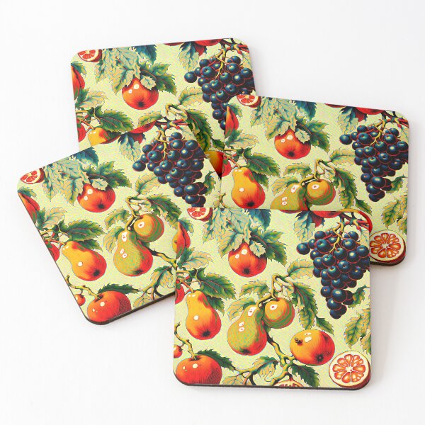 Item preview, Vintage fruit wallpaper designed and sold by MoonsideGallery.