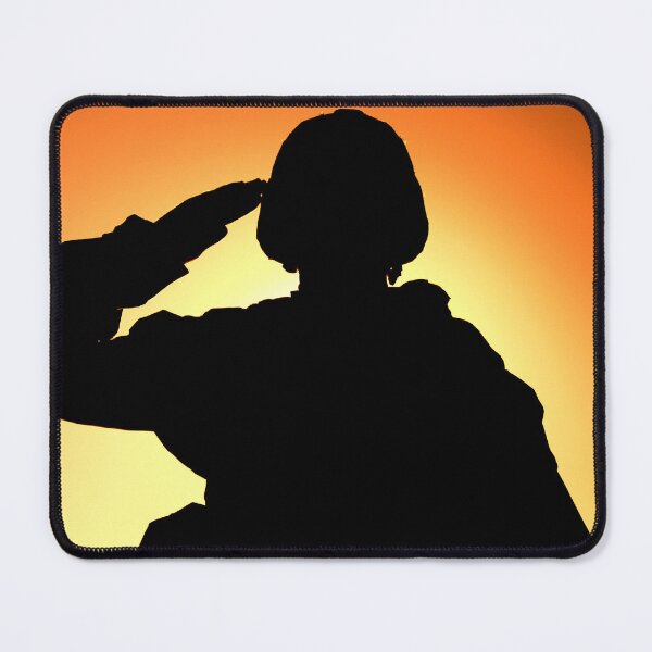Item preview, Soldier saluting in sunset designed and sold by WartimeTShirts.