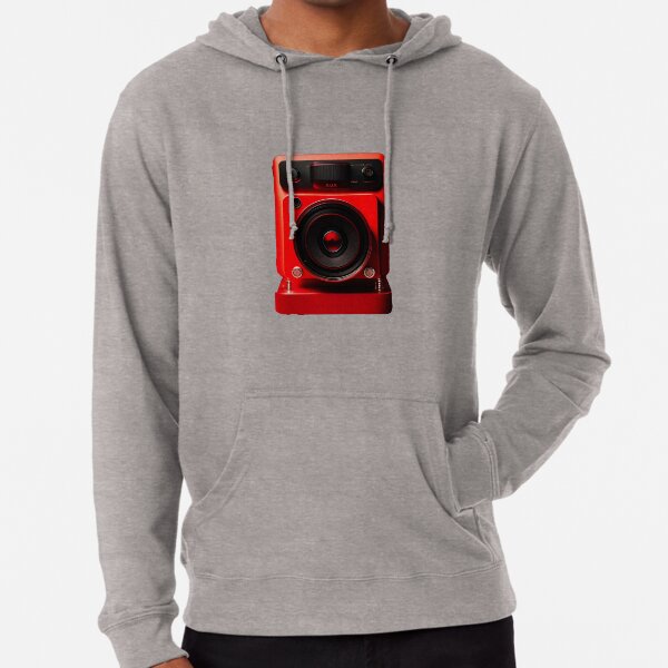 Red camera hoodie sales