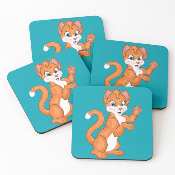 Item preview, Cute Waving Bright Orange Ginger Kitten  designed and sold by Deborah Camp.
