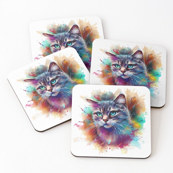 Item preview, A cat in oil paints, carrying a splash of beautiful colours  designed and sold by Shadyshoo.