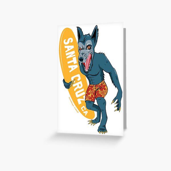 Santa Cruz Werewolf Greeting Card