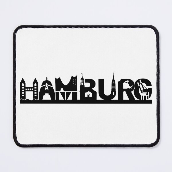 Item preview, Hamburg Skyline with sights designed and sold by Grafikus.