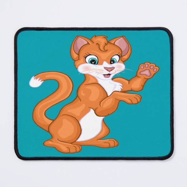 Item preview, Cute Waving Bright Orange Ginger Kitten  designed and sold by Deborah Camp.