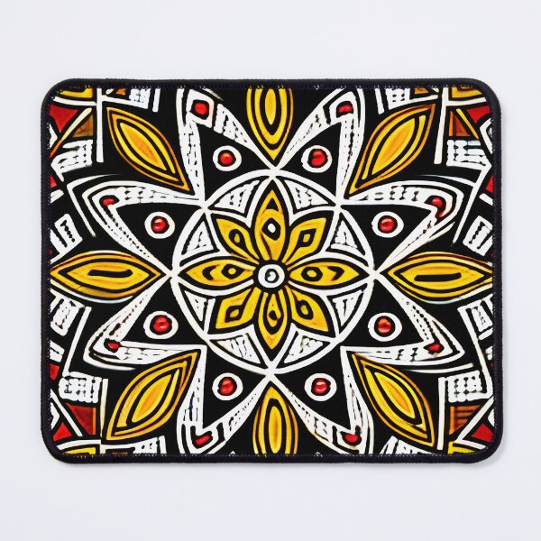 Item preview, Yellow, white and red circular pattern. designed and sold by DRAGONFIASCO.