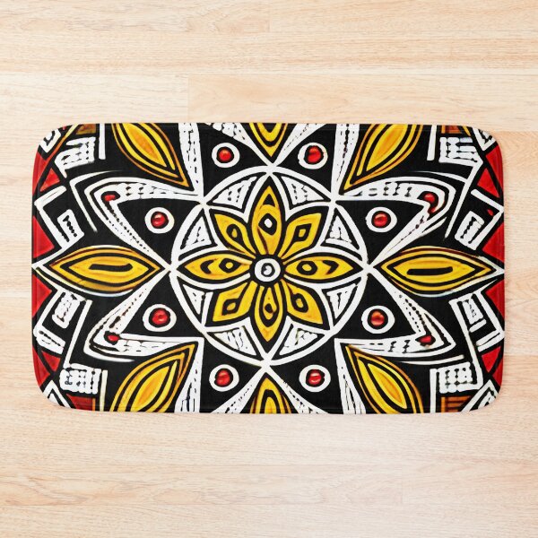 Item preview, Yellow, white and red circular pattern. designed and sold by DRAGONFIASCO.