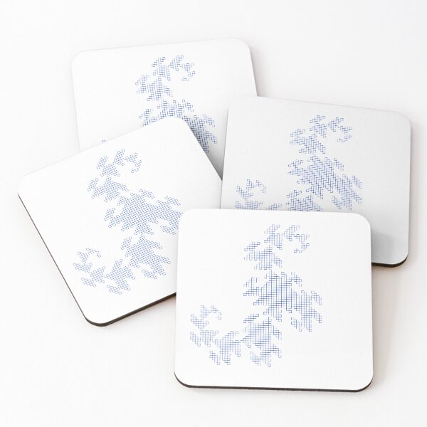 Item preview, Dragon curve - Blue designed and sold by Maths-4-Nerds.