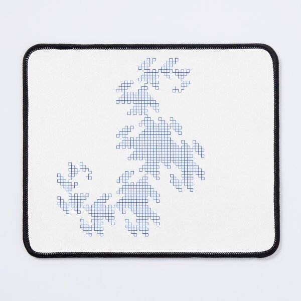 Item preview, Dragon curve - Blue designed and sold by Maths-4-Nerds.