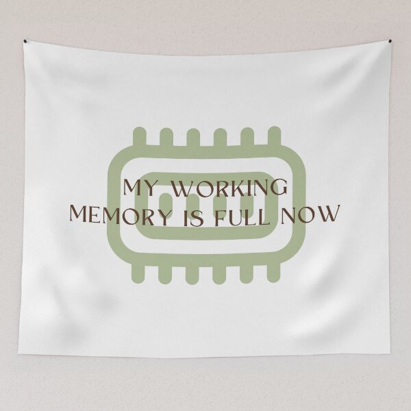 Item preview, my working memory is full now designed and sold by audhdmuslimah.