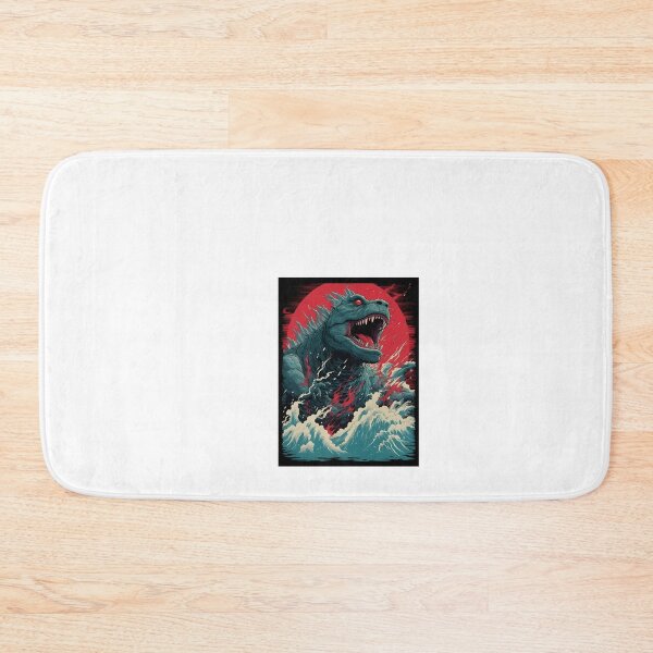 Item preview, a godzilla with its mouth open in front of a red sun designed and sold by Dark Fantasy Store.