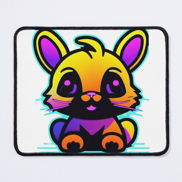 Item preview, Large Cute Neon Bunny designed and sold by RestingLioness.