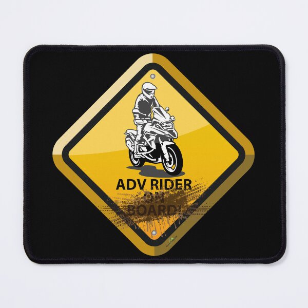 Item preview, Adventure Motorcyclist On Board Sticker T-Shirt 01 designed and sold by OuterShellUK.