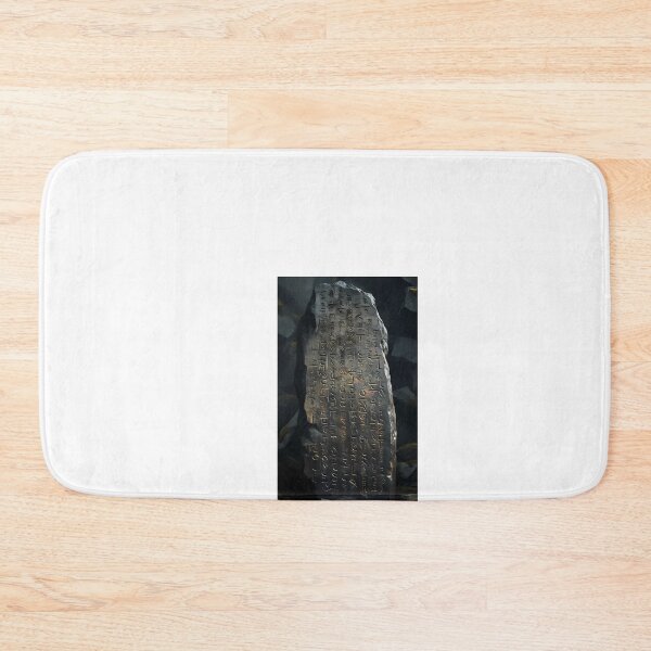 Item preview, a large stone with some writing on it designed and sold by Dark Fantasy Store.
