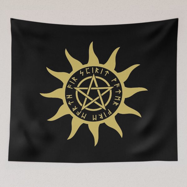 Item preview, Wiccan Pentagram Golden Sun designed and sold by Jeallan Designs.