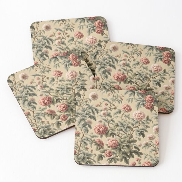 Item preview, Floral vintage wallpaper designed and sold by MoonsideGallery.