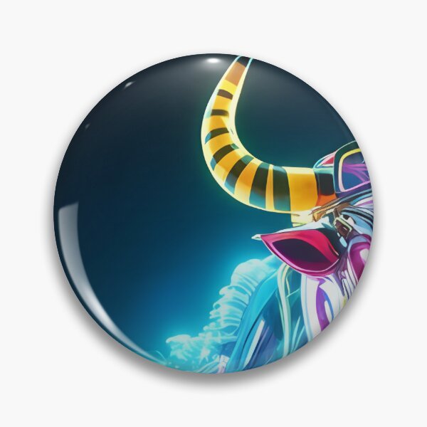 Item preview, a neon bull standing in the middle of a room designed and sold by Dark Fantasy Store.