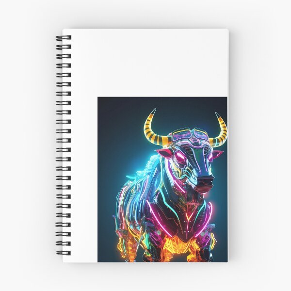Item preview, a neon bull standing in the middle of a room designed and sold by Dark Fantasy Store.