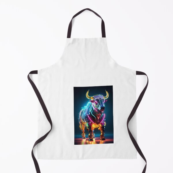 Item preview, a neon bull standing in the middle of a room designed and sold by Dark Fantasy Store.