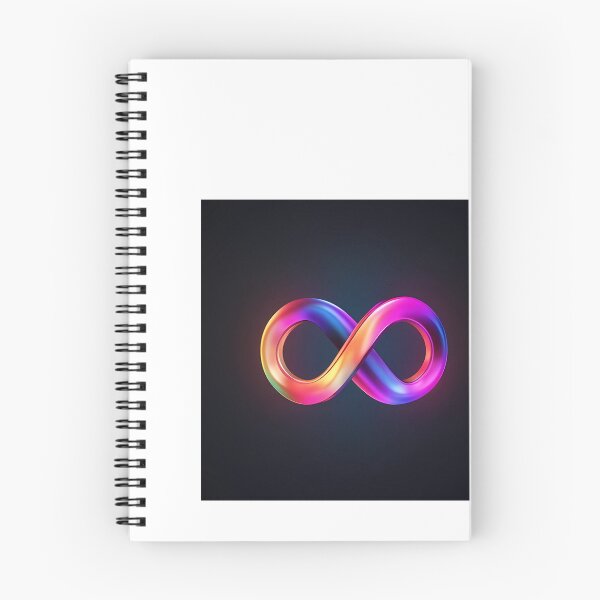 Item preview, a neon colored infinite sign on a black background designed and sold by Dark Fantasy Store.