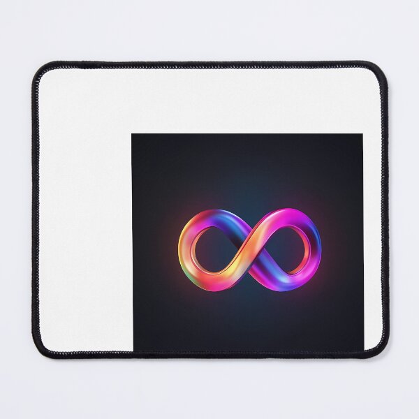 Item preview, a neon colored infinite sign on a black background designed and sold by Dark Fantasy Store.