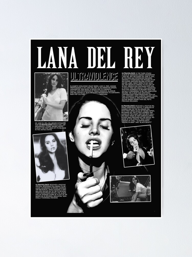 Lana Del Rey Poster Lana Del Rey Honeymoon Lana Del Rey 