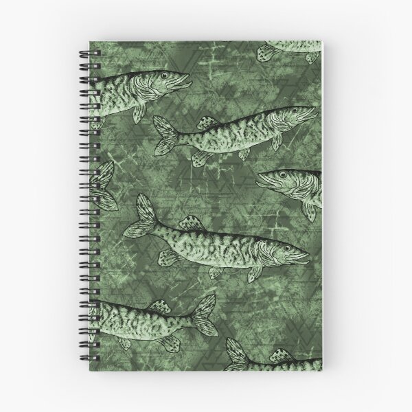 Item preview, Musky Fish Monochrome Green Camo Pattern designed and sold by Michelebuttons.