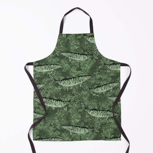 Item preview, Musky Fish Monochrome Green Camo Pattern designed and sold by Michelebuttons.