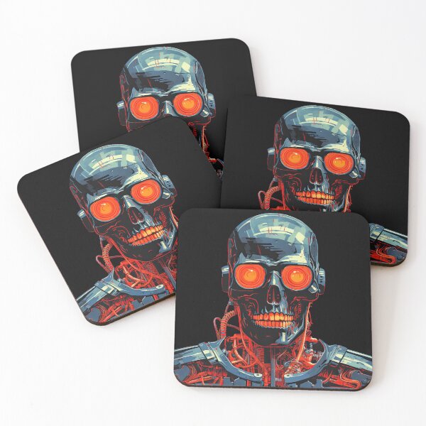 Item preview, Cyborg Robot Scull Halloween Epic SciFi Trance Movie Comic Gamer design  designed and sold by MarikoDesignArt.