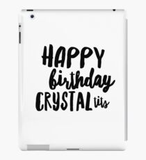 Happy birthday crystal tits iPad Case/Skin