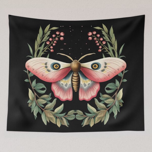 Item preview, Pink Botanical Moth designed and sold by Enyr.