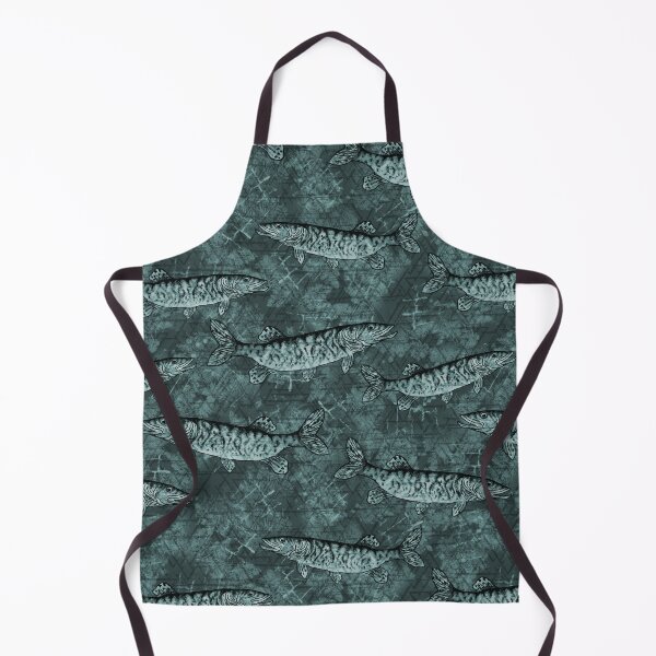Item preview, Musky Fish Monochrome Dark Teal Camo Pattern designed and sold by Michelebuttons.