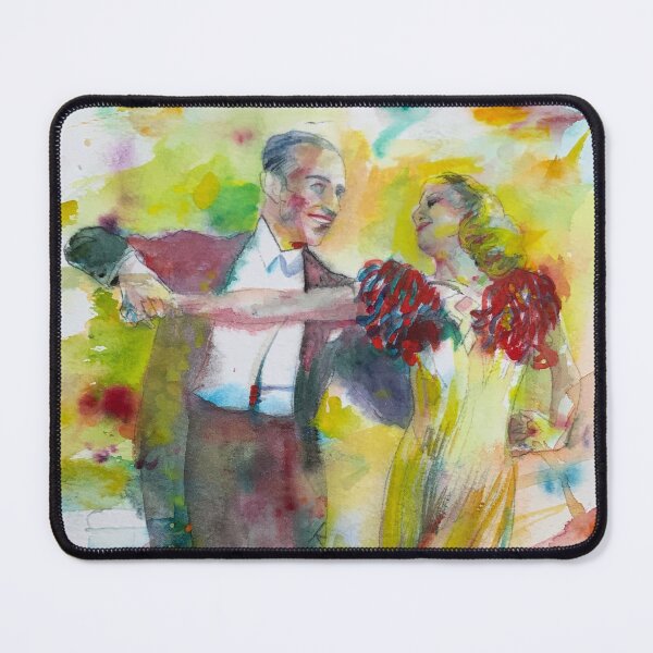 Item preview, FRED ASTAIRE and GINGER ROGERS watercolor portrait designed and sold by lautir.