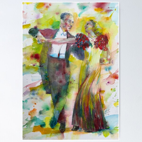 Emma Stone and Fred Astaire Art Board Print for Sale by LT