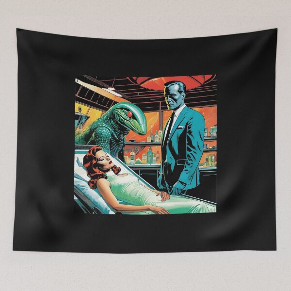 Item preview, Retro Alien Art designed and sold by Planetporridge.