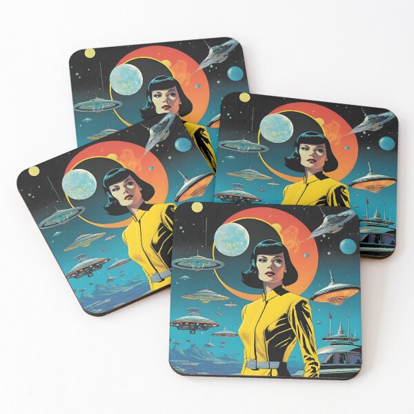 Item preview, Retro Space Woman designed and sold by Planetporridge.