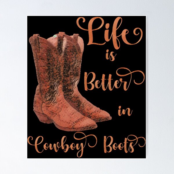 2021 Fancy Red Cowboy Boots Calendar Poster