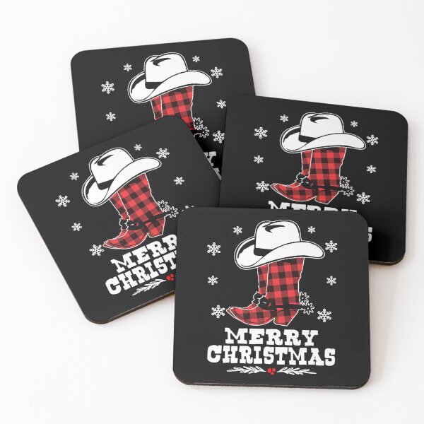 Item preview, Merry Christmas Cowboy Boots Red Buffalo Plaid Western designed and sold by allaso-gan.