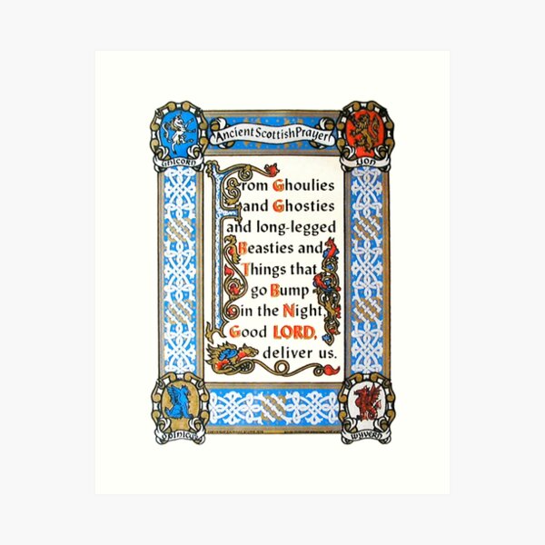 Item preview, Ancient Scottish Prayer designed and sold by dcartist333.