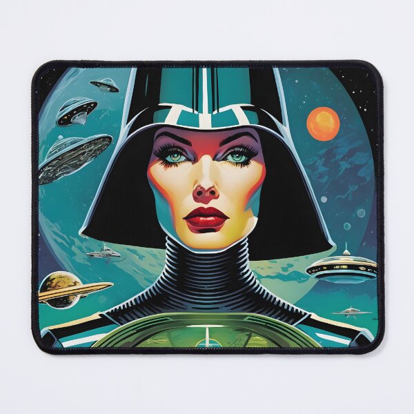 Item preview, A retro space woman designed and sold by Planetporridge.