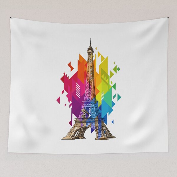 Item preview, Paris Eiffel Tower France City Skyline Art designed and sold by BullDesignsShop.